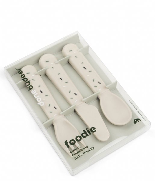 Done by Deer  Foodie cutlery set Confetti Sand