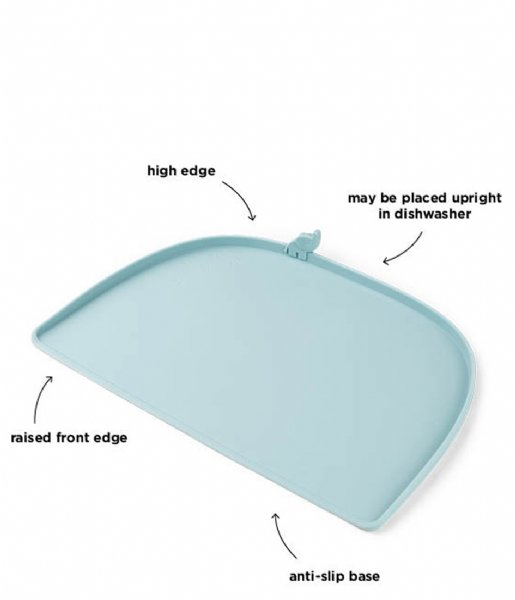 Done by Deer  High Edge Silicone Placemat Elphee Elphee Blue