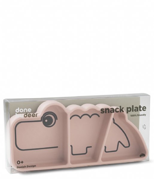 Done by Deer  Silicone Stick&Stay Snackplate Croco Croco Powder