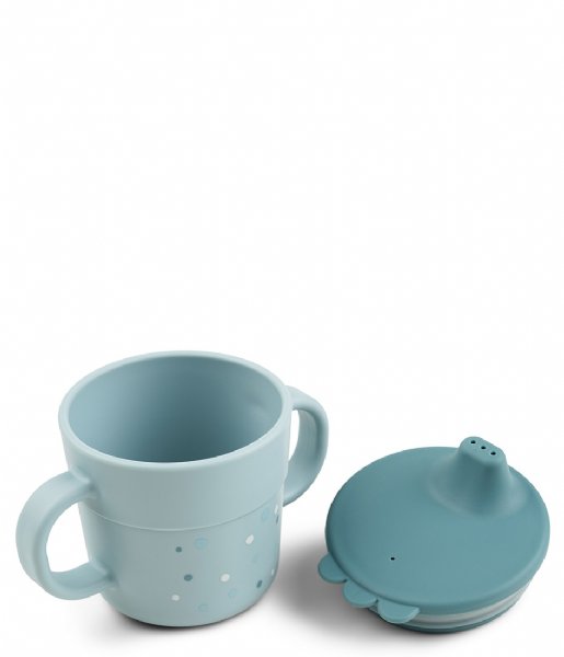 Done by Deer  Foodie Spout Cup Happy Dots Blue (20)