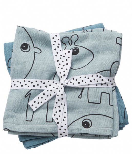 Done by Deer  Swaddle 2-pack Contour Blue