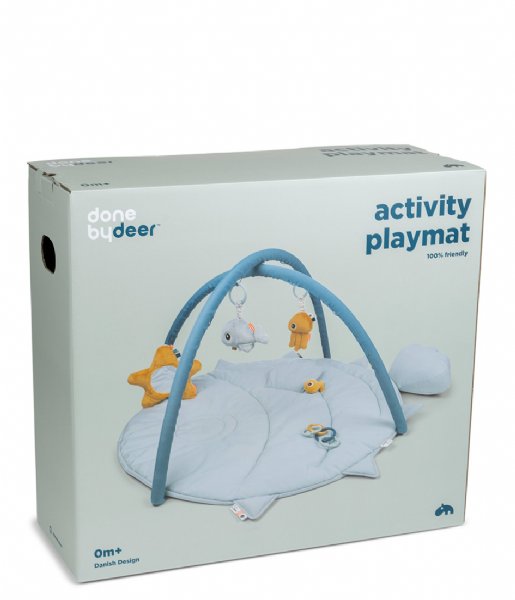 Done by Deer  Activity Play mat Sea friends Blue