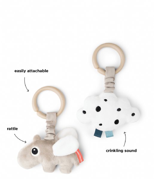 Done by Deer  Hanging activity toy 2 pcs Happy clouds Sand
