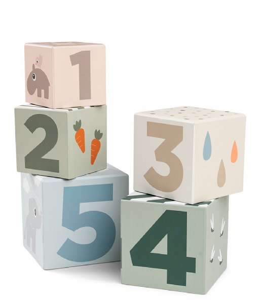 Done by Deer  Stacking cubes 5 pcs Deer friends Colour mix