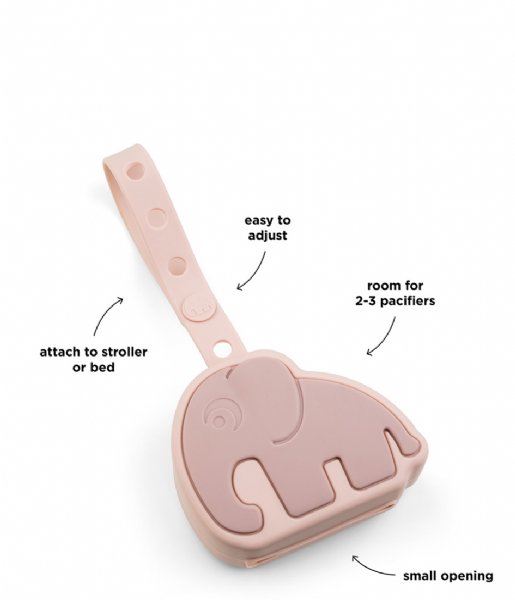 Done by Deer  Silicone pacifier pouch Elphee Powder