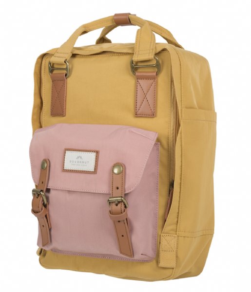 Doughnut  Macaroon Backpack Yellow x rose (3590)