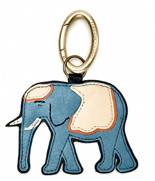 Fabienne Chapot  Elephant Keyholder bright orange denim