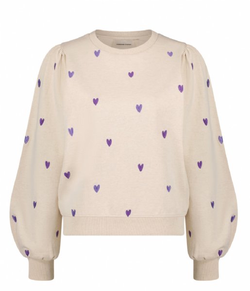 Fabienne Chapot  Dina Sweater Oatmeal/Purple (0051)