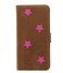 Fabienne Chapot  Pink Reversed Star Booktype Samsung Galaxy S6 cognac