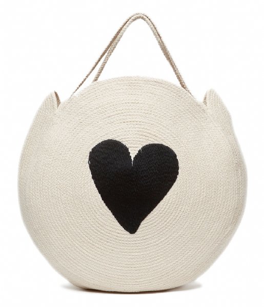 Fabienne Chapot Handtas Bonnie Heart Bag Cream White/Black (1003-9001-GET)