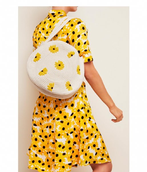 Fabienne Chapot Schoudertas Summer Bag Small Off White/Sunflower