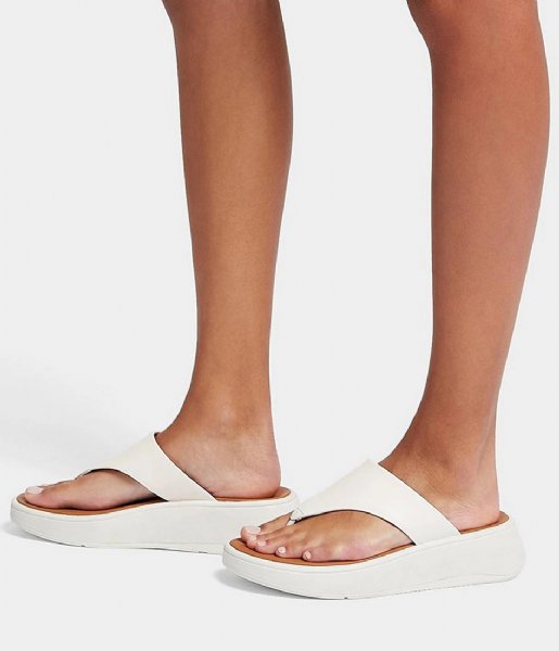 FitFlop  F-Mode Flatform Toe-Post Sandals Cream (477)