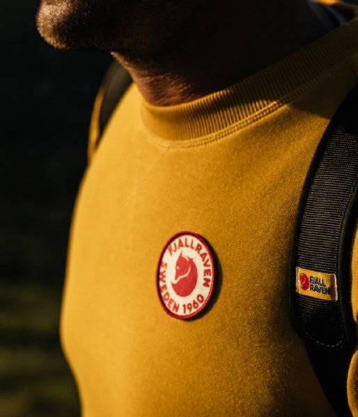 Fjallraven  1960 Logo Badge Sweater M Mustard Yellow (161)