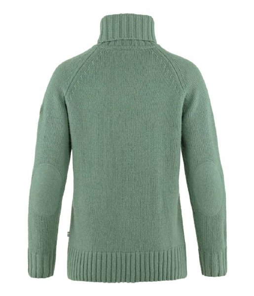 Fjallraven  Ovik Cable Knit Roller Neck W Patina Green (614)