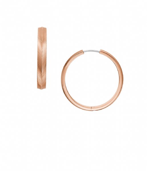 Fossil  Linear Texture Rose Gold colored