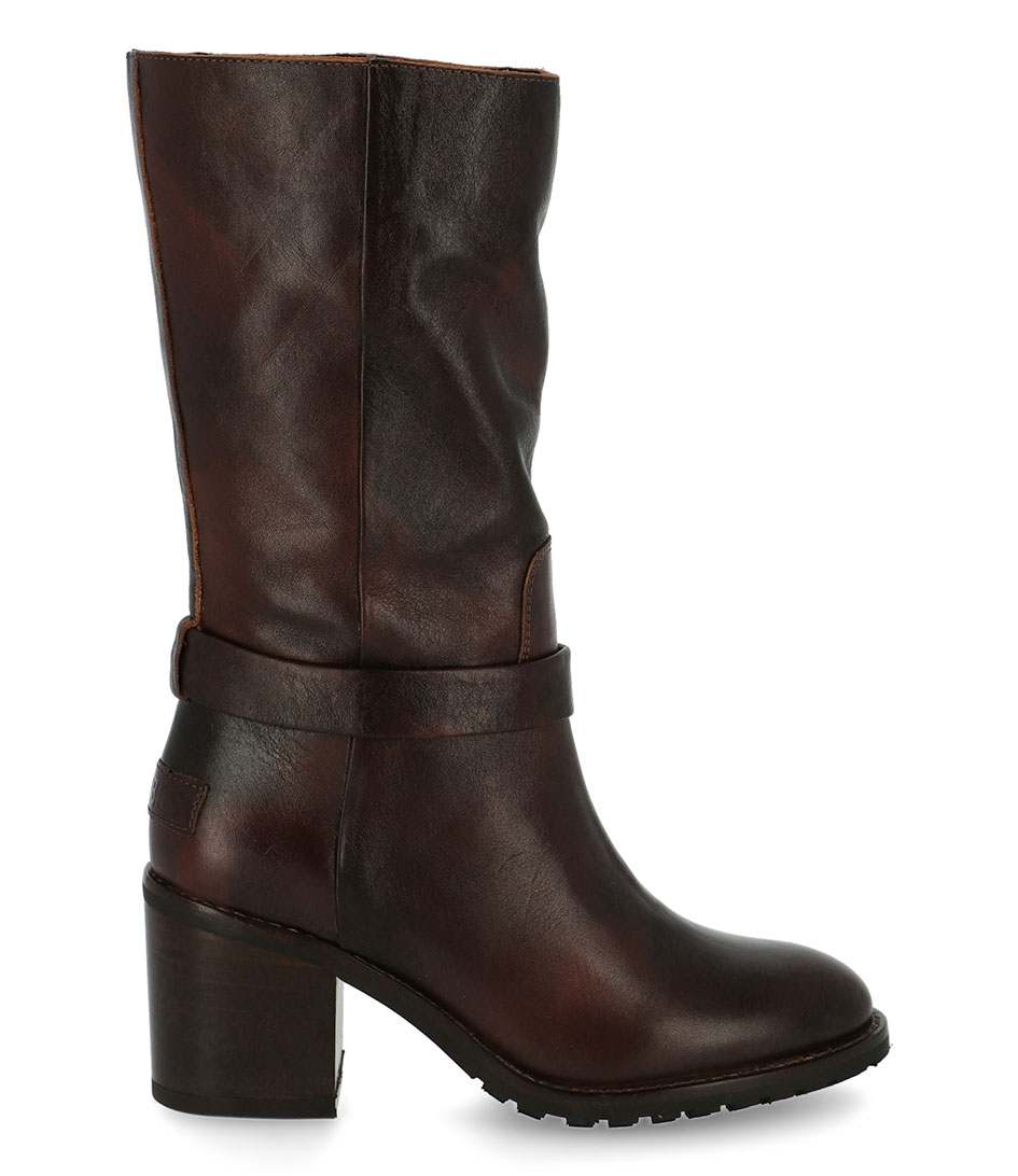 dark brown calf boots