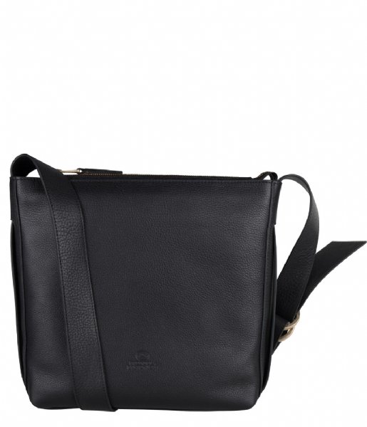 Fred de la Bretoniere Handtas 212010050 Handbag M Heavy Grain Leather Black Fred de la Bretoniere Handtas 212010050 Handbag M Heavy Grain Leather Black