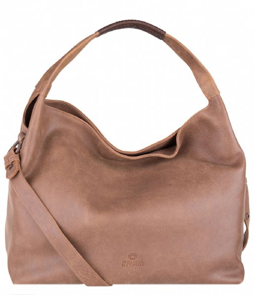 Fred de la Bretoniere  Handbag Medium Hand Buffed brown