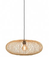 GOOD&MOJO Hanging Lamp Cango Bamboo Ellipse Natural/Black (CANGO/H/6025/N)