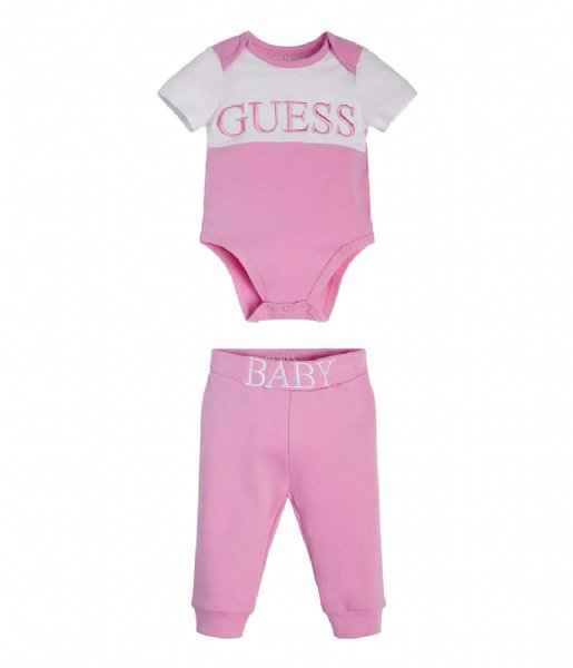 Kan weerstaan Vijfde ik ga akkoord met Guess Babykleding Set Short Sleeve Body Pants Ciclamino Vibes (G66S) | The  Little Green Bag