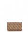 GuessNoelle Xbody Flap Organizer Latte Logo/Brown (LGW)
