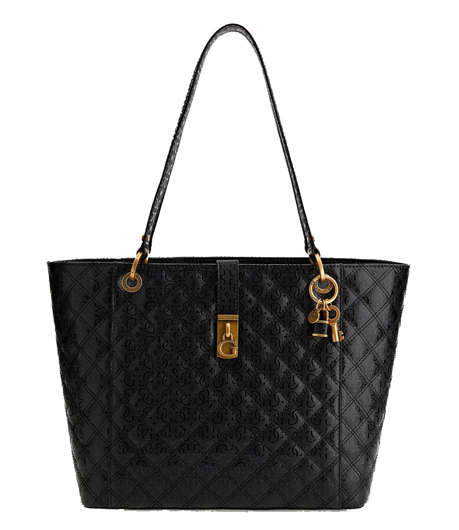 Guess Shopper Noelle Elite Tote Black (BLA) | The Little Green Bag