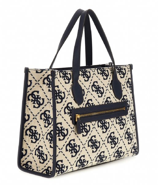 Guess  Izzy 2 Compartment Tote Navy Logo (Nlo)