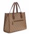 Guess  Izzy 2 Compartment Tote Latte Logo/Brown (LGW)