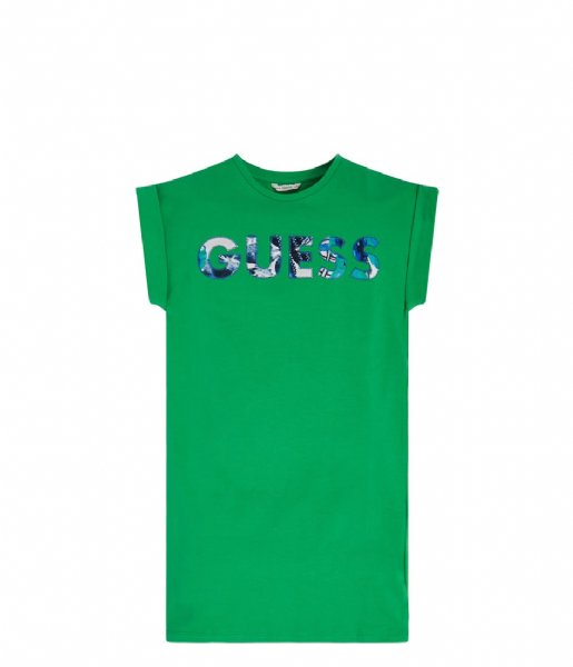 Guess  Stretch Baby Terry Short Sleeve Dress Bright Green (G8B1)