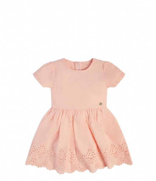Guess  Gmt Dye Linen Blend Short Sleeve Dress Fleshy Pink (G6IT)