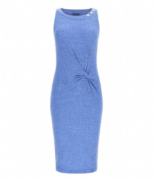 Guess Jurk Sl Ernestine Knot Dress Light Blue Melange (H70K) | The Little  Green Bag