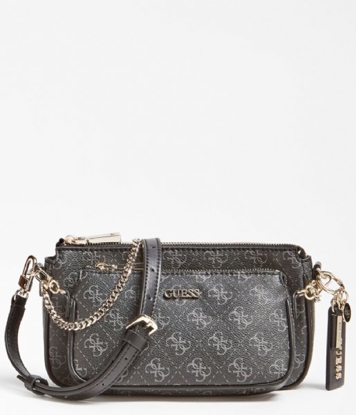 Guess  Arie Double Pouch Crossbody Coal