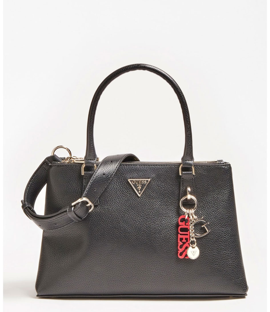 black and grey guess bag