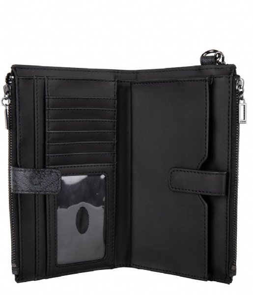 Guess  Valy Slg Double Zip Organizer Coal