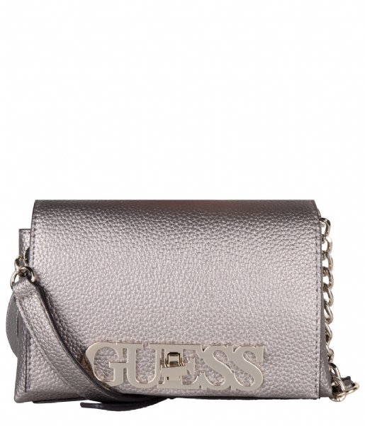 Guess  Uptown Chic Mini Crossbody Flap pewter