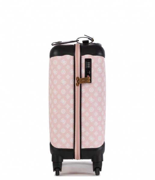 Guess Walizki na bagaż podręczny Wilder 18 Inch 4 Wheeler Pink Logo