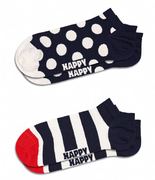 Happy Socks  2-Pack Big Dot Stripe Low Sock Big Dot Stripe