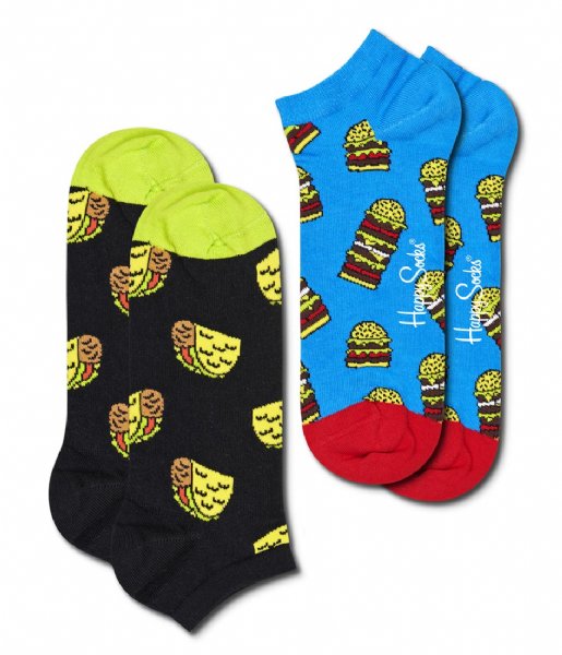 Happy Socks  2-Pack Foodie Low Socks Zwart (9300)
