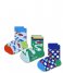 Happy Socks  3-Pack Kids Car Socks Lichtblauw (6000)