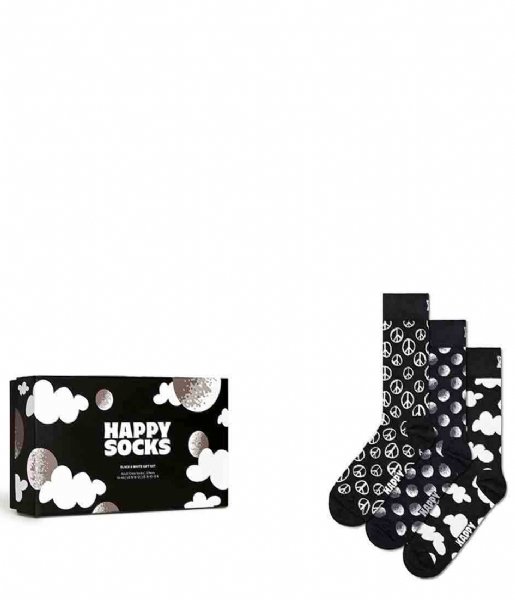 Happy Socks  3-Pack Black And White Sock Gift Set Black And White