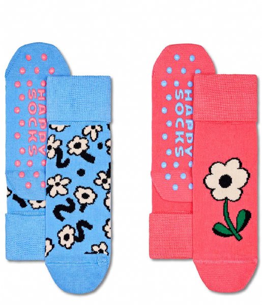 Happy Socks  Kids 2-Pack Flower Anti-Slip Socks Pack Flower