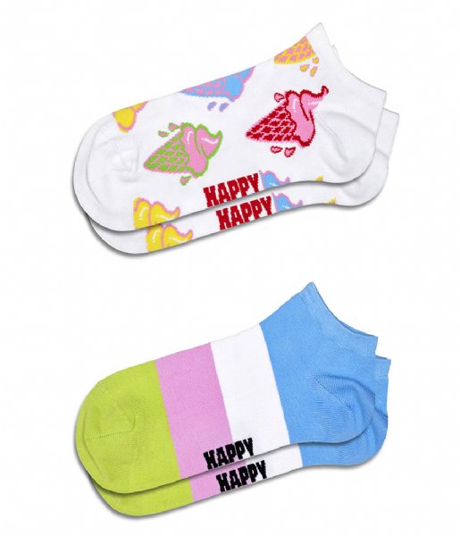 Happy Socks  2-Pack Ice Cream & Stripe Low Socks Ice Cream & Stripe