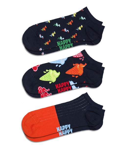 Happy Socks  3-Pack Navy Low Socks Navy