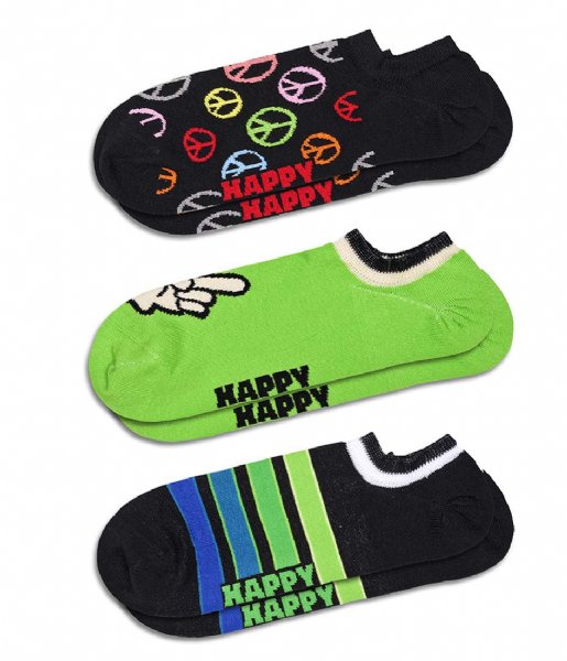 Happy Socks  3-Pack Peace No Show Socks Peace No Show