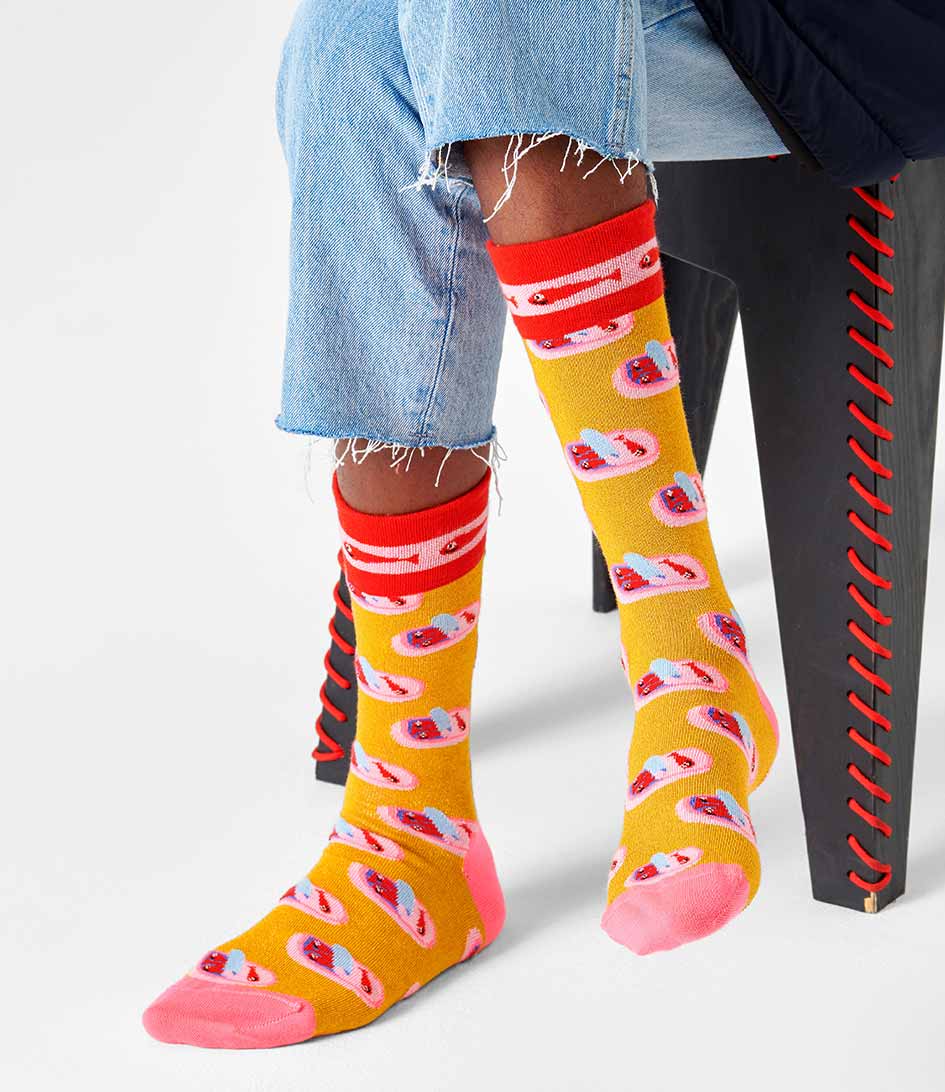 Happy Socks Sokken Sardines In A Tin Sock Geel online kopen