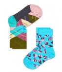 Happy Socks Sokken Kids 2 Pack Argyle Blauw happy socks kopen in de aanbieding