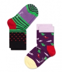 Happy Socks Sokken Kids 2 Pack Paars happy socks kopen in de aanbieding