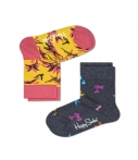Happy Socks Sokken Kids 2 Pack Palm Beach Grijs happy socks kopen in de aanbieding