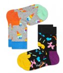 Happy Socks Sokken Kids Ice Cream 2 Pack Grijs happy socks kopen in de aanbieding
