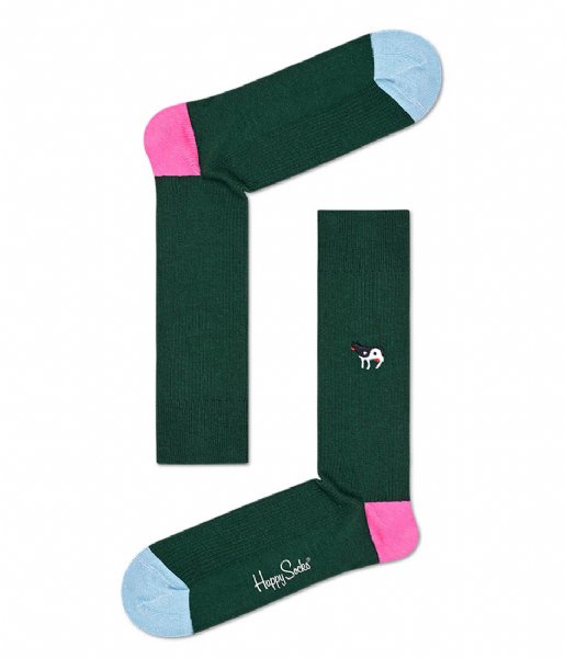 Happy Socks  Ying Yang Cow Embroidery Rib Socks ying yang cow (7500)